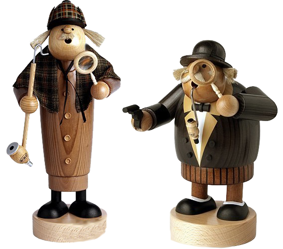 Raeuchermaenner Fernsehfiguren Holmes und Watson 