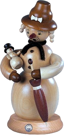 Schneemann Räucherfigur Schneefrau